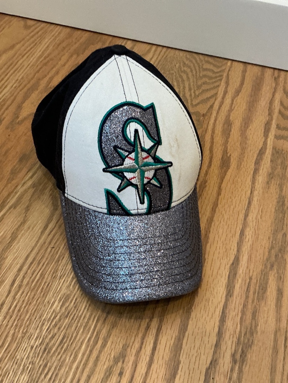 Seattle Mariners Baseball Glitter Cap. Youth